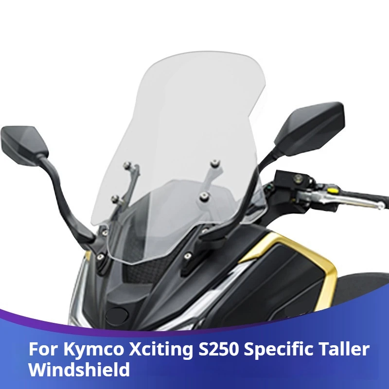 Enlarged Widened Front Windshield Wind Screen Mod Accessories For Kymco Xciting S250 S350 CK250T Parabrezza Alforjas