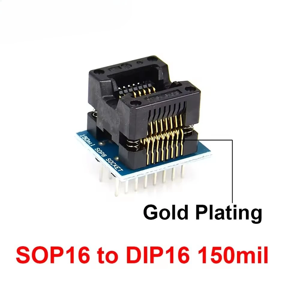 SOP16-DIP8 Conversion Board (150mil & 200mil Pitch) Plus 208/209mil SOP8 Test Socket, Fit Multiple Flash Programmers
