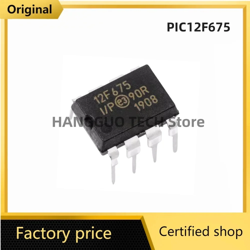 10pcs/Lot Original PIC12F675-I/P 12F675 DIP-8 In-Line Microchip Controller IC