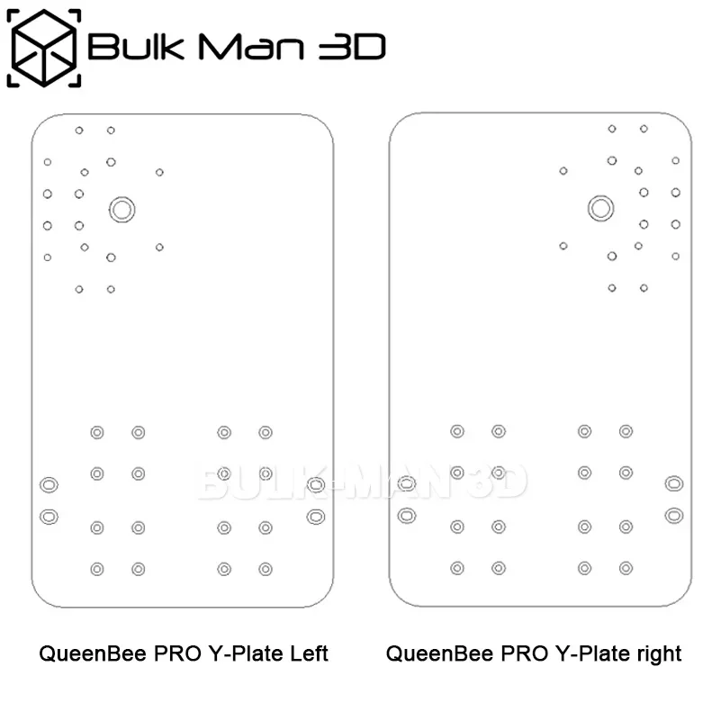 Bulk-Man 3D QueenBee PRO CNC Plate Kits 13pcs 6063-T5 Aluminum  Sets for QueenBee CNC Mechanical Builds