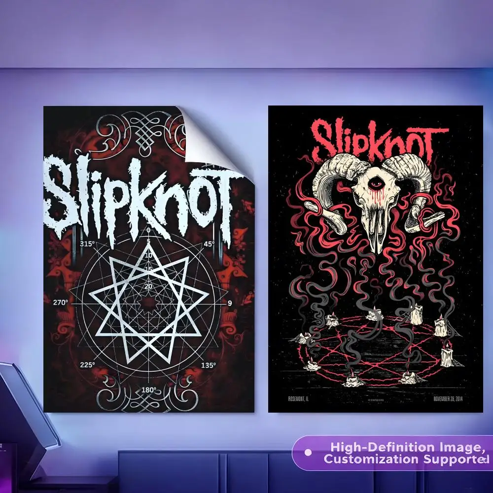 Rock S-Slipknot Band Painting Calligraphy HD Canvas Poster Crease Free Waterproof All Space Wall Decor
