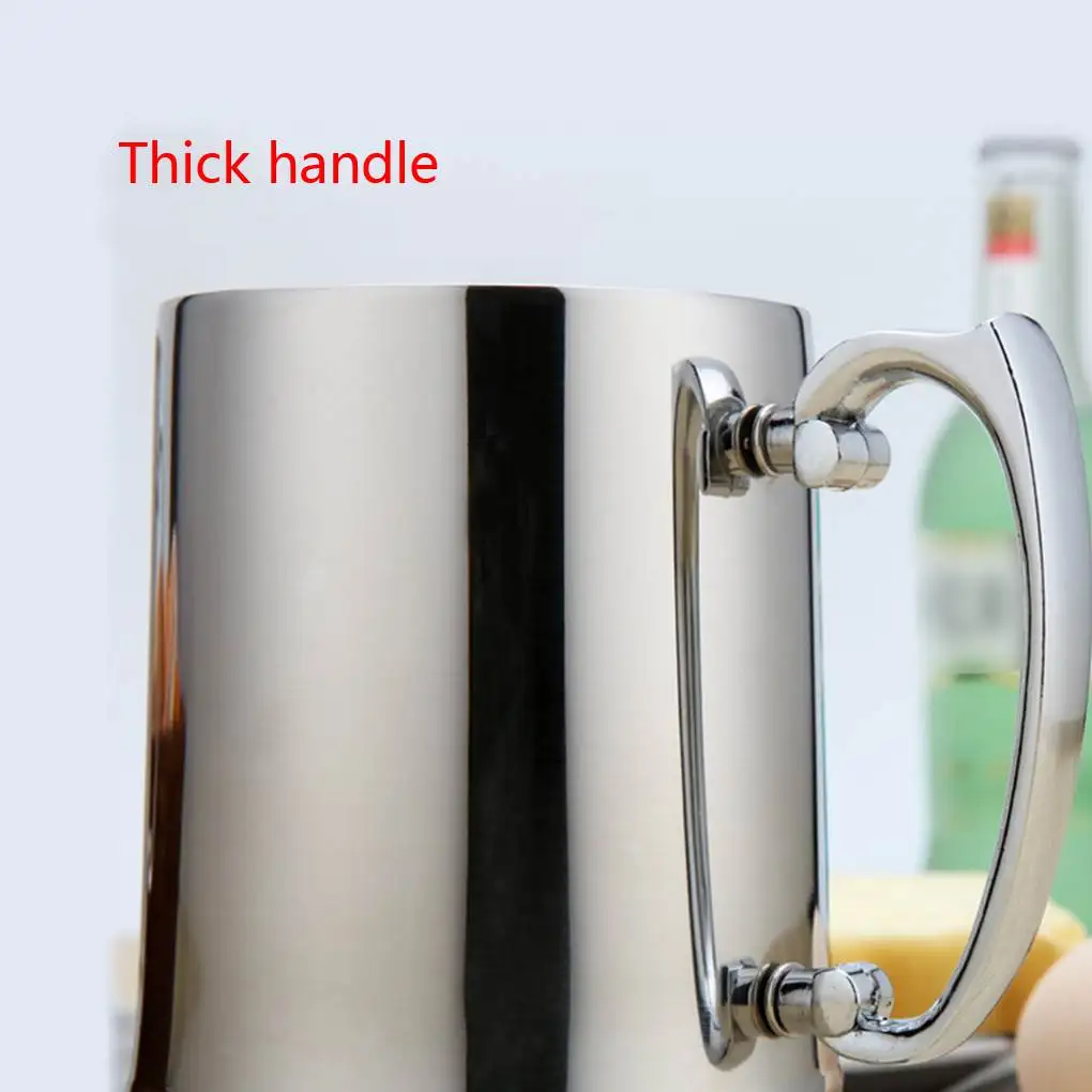 

Double Walled Stainless Steel Beer Mug with Handle Tankard Beer Stein Large Cocktail Mlik Cup