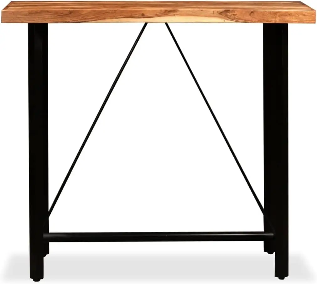 Modern Dining Table Conference Room Table Dining Room Furniture Bar Table Solid Acacia Wood 47.2