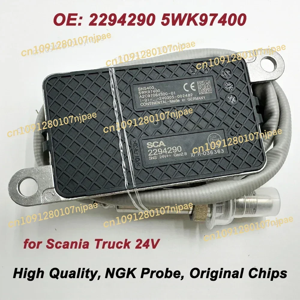 

High Quality for NGK Probe Nitrogen Sensor 2294290 5WK97400 2064768 2247380 2296800 For Scania Euro 6 Engine Truck 24V