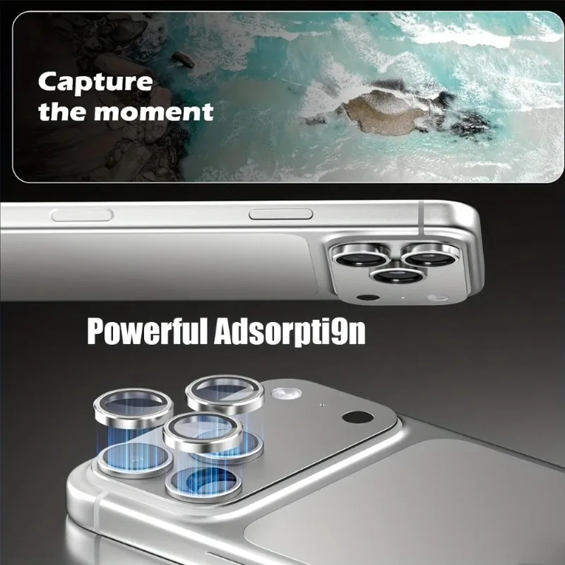 1Set Scratch-Resistant Ultra-Clear Tempered Glass Camera Lens Protector - for iPhone 17 16 15 14 13 12 11 Pro Max Perfect Fit view 4