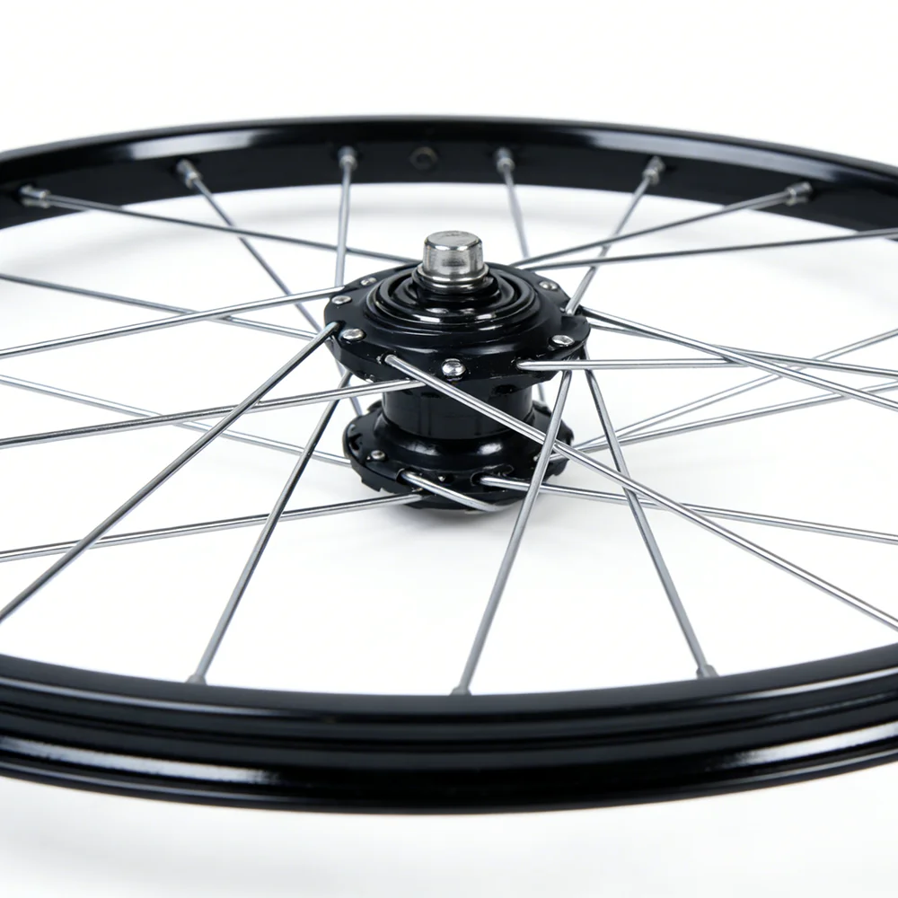 High-Strength Steel Alloy BMX Kids Bicycle Wheel Rim 12/14/16/18/20/22/24/26 Inch Clincher Tire Front/Rear V-Brake 20 Spokes view 5