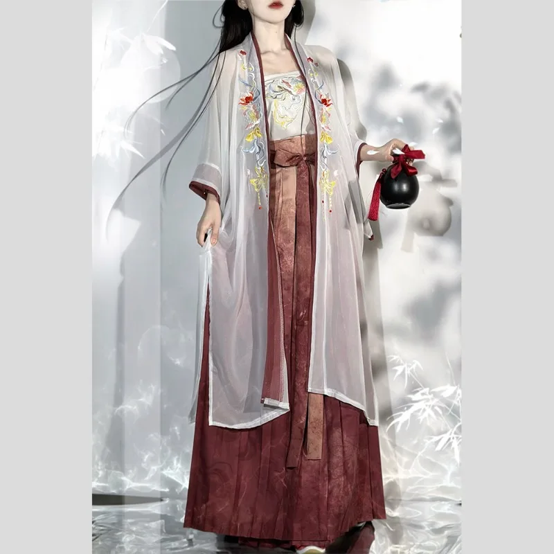 Original Vintage Chinese Hanfu Women's Clothing Ancient Costume Princess Dance Performance Embroidery Female Sweet Hanfu Dresses