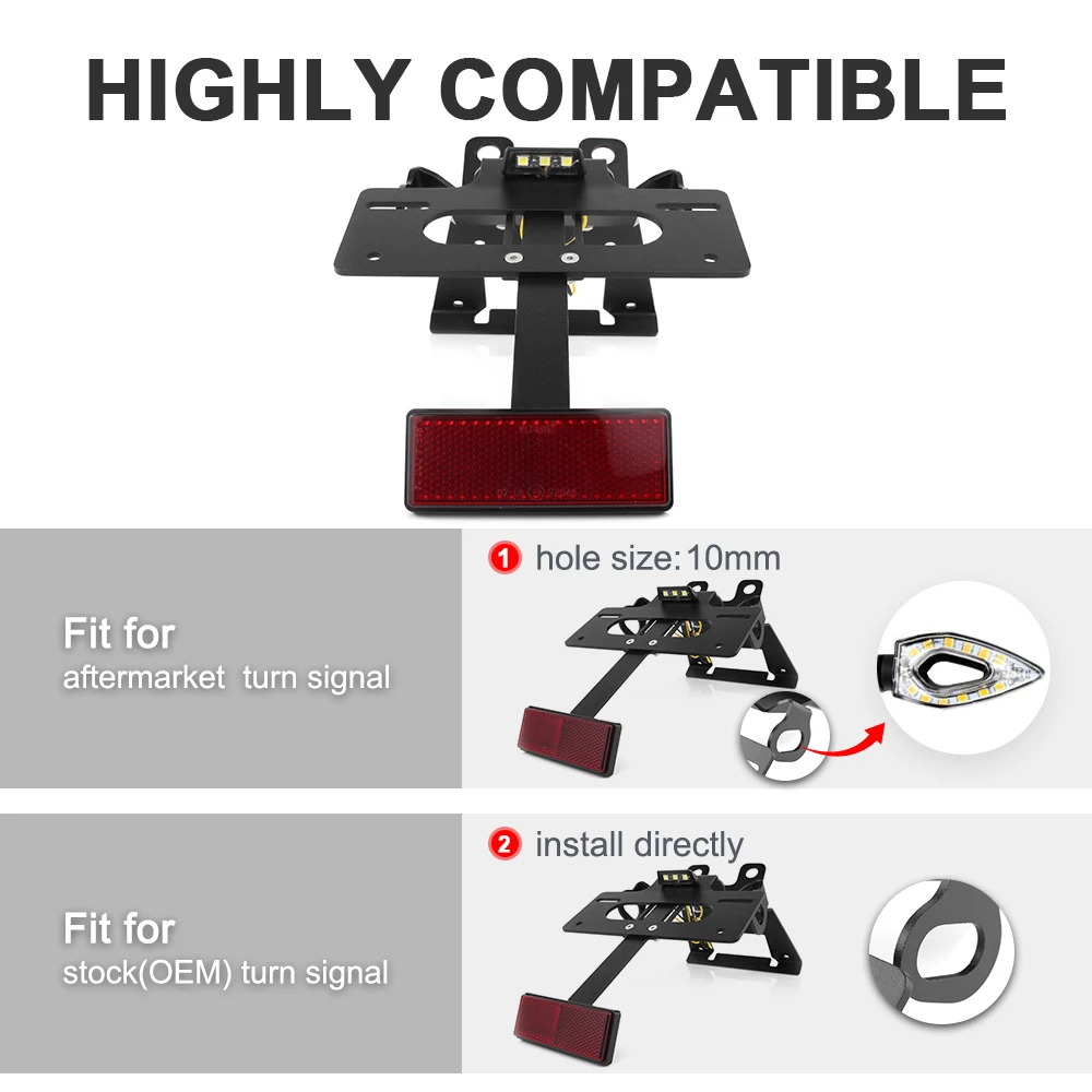 For Honda NT1100 2022 2023 2024 2025 2026 Motorcycle License Plate Holder Rear Tail Tidy Fender Eliminator Registration Bracket