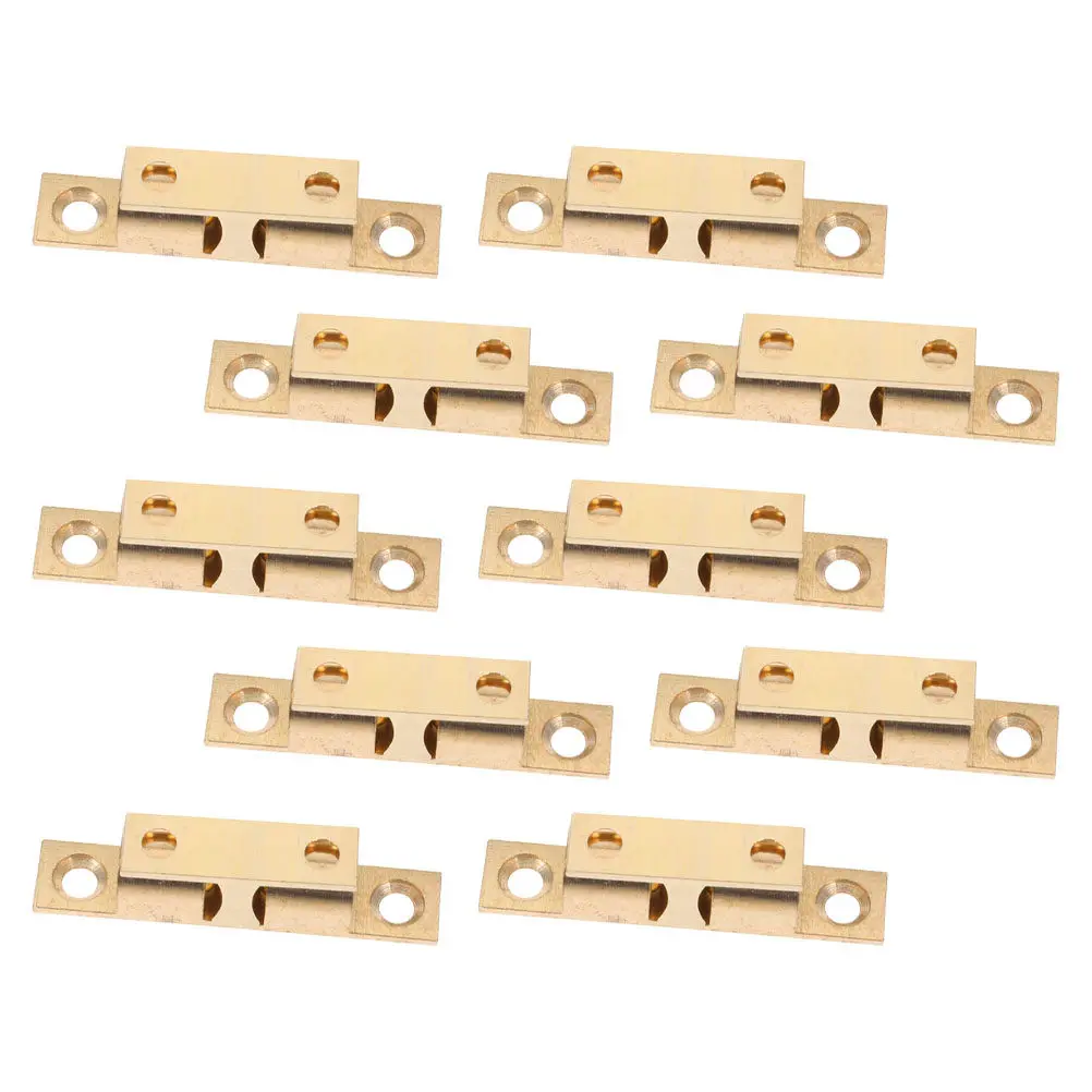 10Pcs Cabinet Door Latch Brass Magnetic Catch Heavy Duty Rustproof Silent Close for Kitchen Bathroom Furniture Hardware