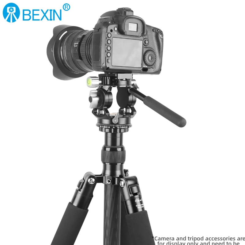 BEXIN DT-02RV 360° Panoramic Hydraulic Video Head Detachable Handle Arca Swiss Plate Max Load 8kg for DSLR Camera Tripod