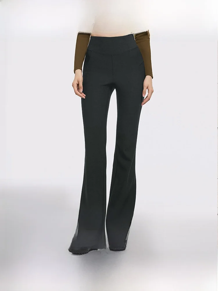 

Banana Le Women's Bla Ice Silk Flared Yoga Pants Cool Sensation Slimming Long Trousers Spor Curved Design Base Layer Pants