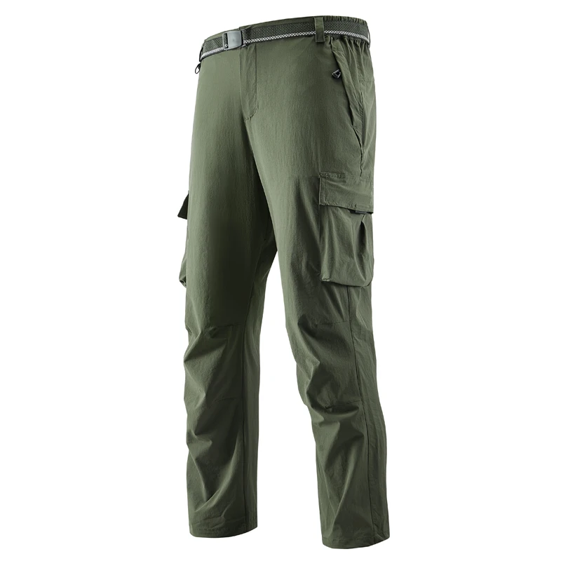 Celana Hiking Cepat Kering Pria Ukuran Besar 7XL 8XL Celana Panjang Tahan Air Trekking Berkemah Musim Panas Kasual Olahraga Luar Ruangan