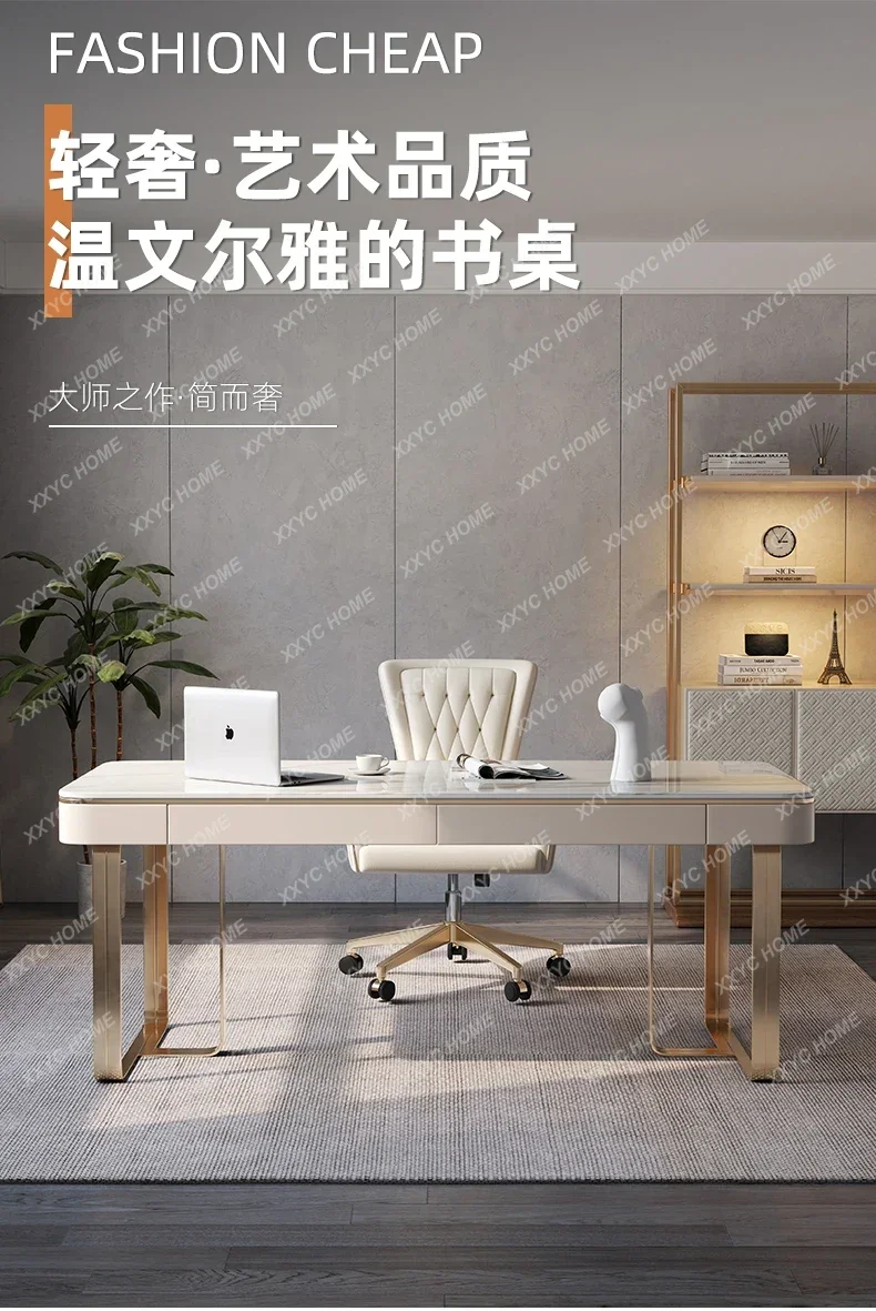 HH Work Organizer Office Desk Decoration Aesthetic Executive Drawers Computer Desk Standing Conference Mesa