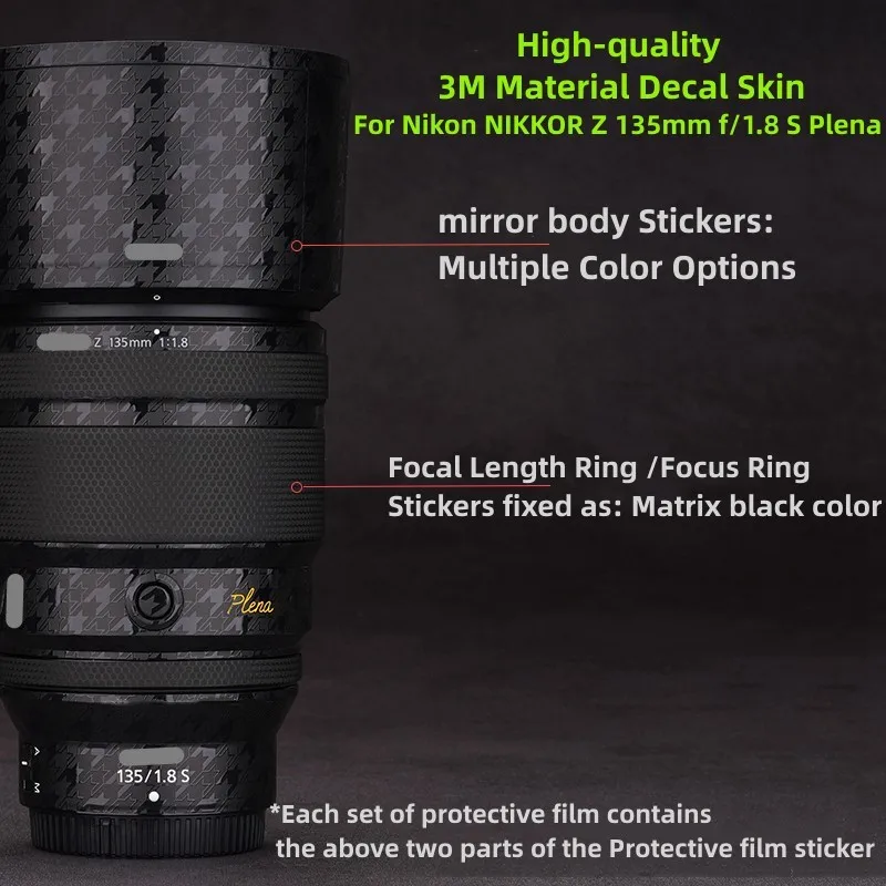 Decal Skin For Nikon Z 135mm F1.8 S Plena Camera Lens Sticker Vinyl Wrap Film Coat For NIKKOR Z135 135 1.8 F/1.8 F1.8S F/1.8S