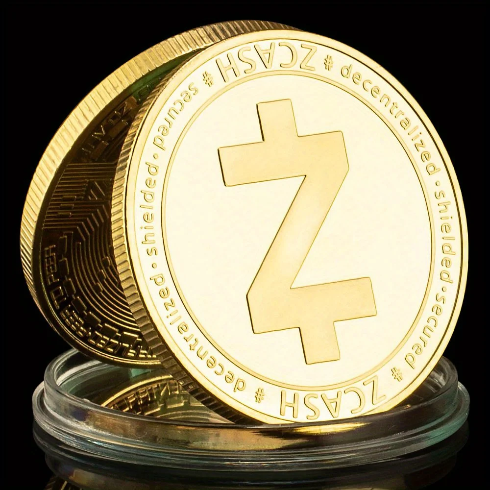 Zcash-عملات مشفرة ، عملات تذكارية ، ديكورات منزلية ، مطلية بالذهب ، هدايا تذكارية وهدايا ، عملات مشفرة مادية ZEC