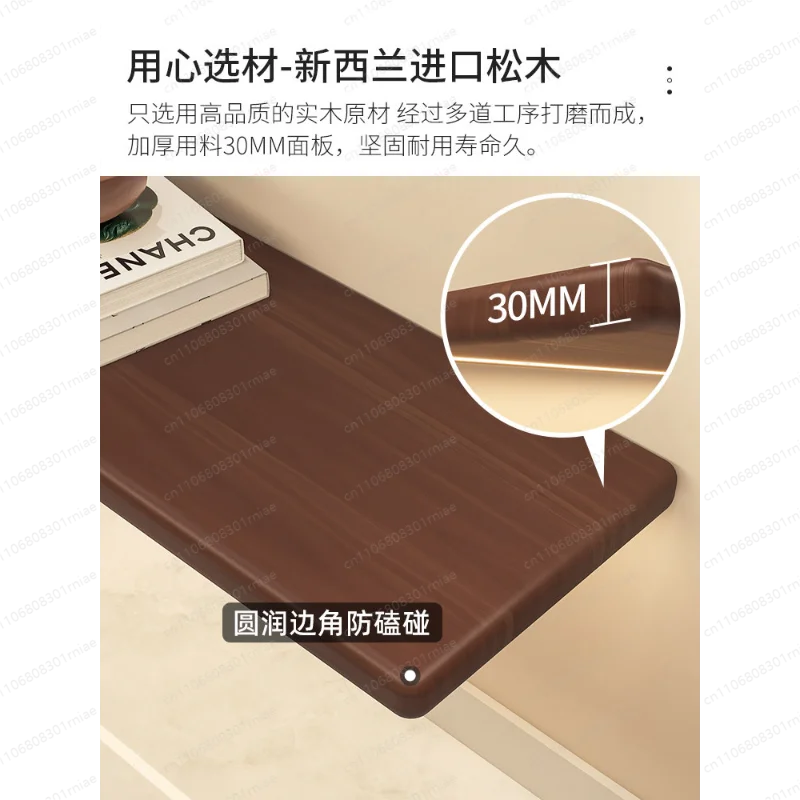 

Китайский настенный шкаф-тумба из массива дерева с подсветкой, на заказ, для ТВ, с полкой-перегородкой и местом для приставки, ламинированная отделка