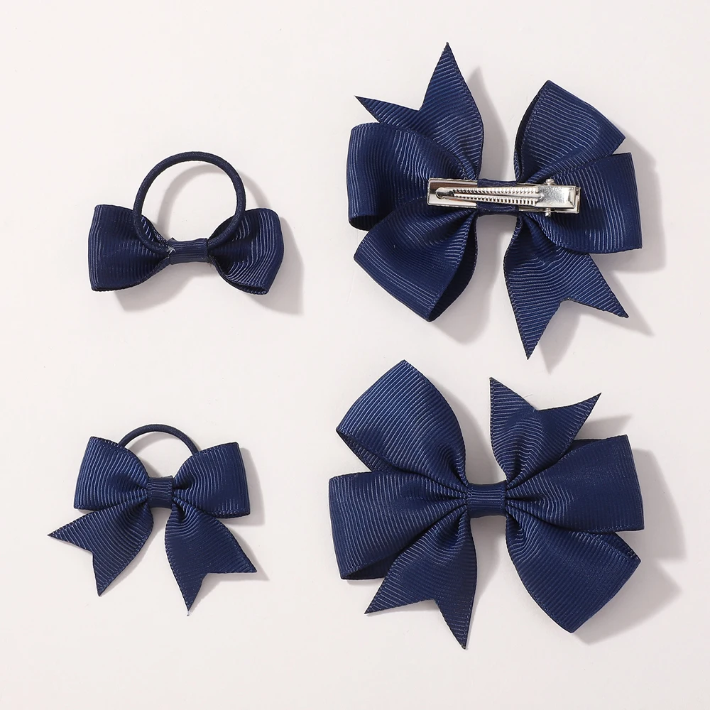 9 pièces/ensemble ruban enfants nœuds pour femmes filles belle joie nœud papillon Clips cheveux corde Boutique enfants bandeau cheveux accessoires