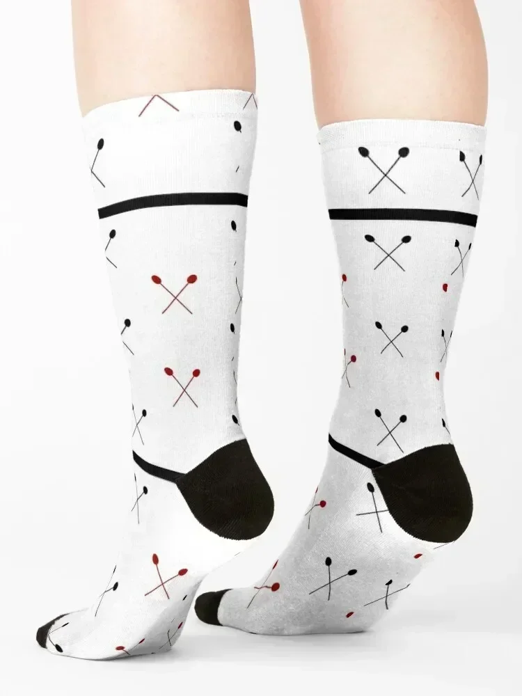 Mallet Percussion Pattern Socks floor christmas gifts hockey set Socks Women's Men's