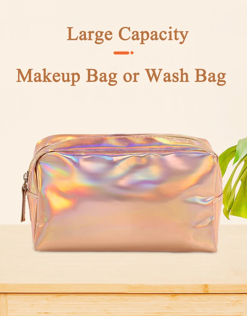 Neue Einfarbig Laser Kosmetik Tasche Ins Wind Tragbare Waschen Lagerung Tasche Make-Up Geschenk Tasche Make-Up Tasche Reise Kosmetische Veranstalter – Detail 3