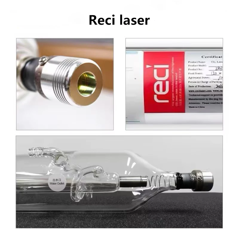 Reci  tubes 80W, 100W, 130W, 150W; CO2 cutting and engraving machine accessories