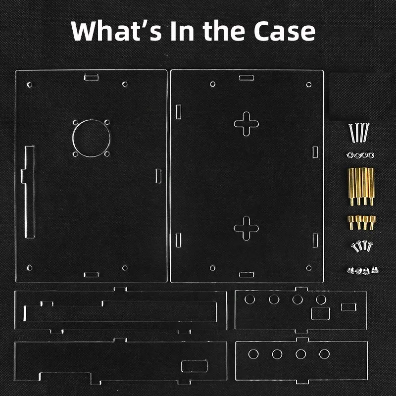 Imagem -04 - Banana pi r3 Case Acrílico Shell Transparente Suporte Antenas Ventilador Opcional Dissipadores Fonte de Alimentação para Bpi-r3 Router