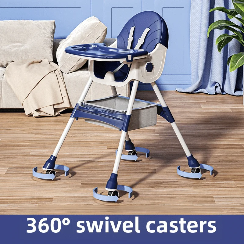 كرسي طعام للأطفال متعدد الوظائف قابل للطي، كرسي هزاز عالي الطاولة للأطفال الصغار، كرسي وقت تناول الطعام في المطبخ للأطفال #6