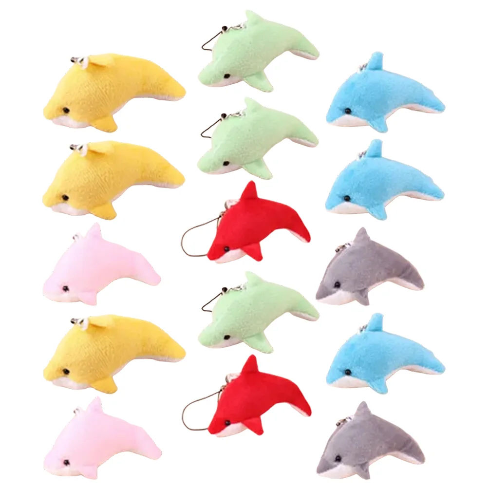 

25 Pcs Plush Toy Stuffed Dolphin Adorn Key Ornaments Pendant Bunny Car Schoolbag Pendants Keychain Keychains Miss Small Animals