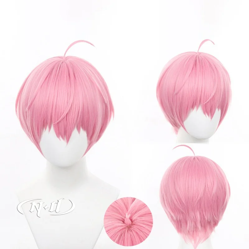 ND Li Tianchen Cosplay Perücken Link Click Cosplay kurze rosa Haarperücken für Anime Comic Con Coser Weihnachten hitzebeständige synthetische
