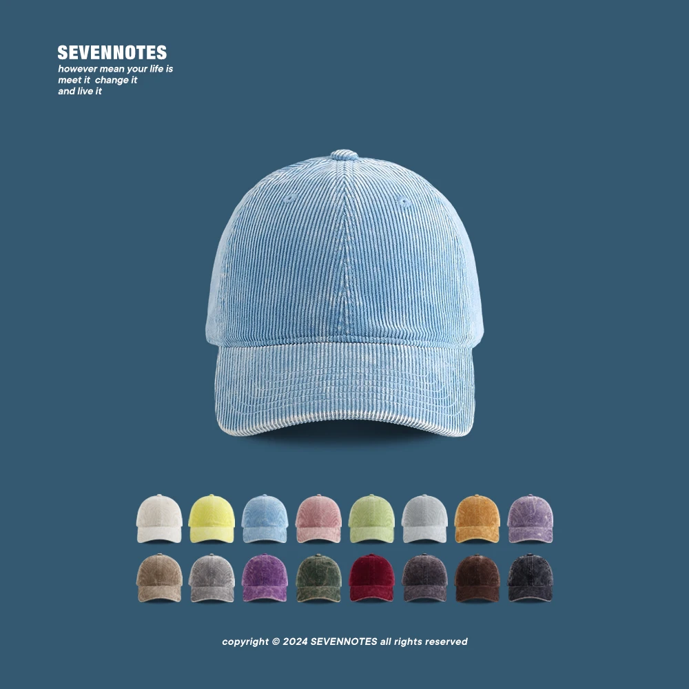 

Американские ретро-бейсболки из высококачественного вельвета для женщин, осенне-зимние, новые, универсальные, с эффектом потертости, повседневные мужские кепки