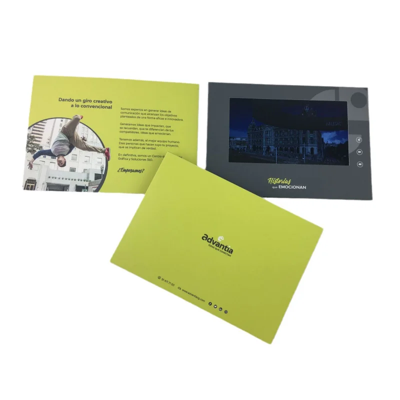 Customized. Factory Direct Sale High-Definition Screen Video Greeting Card/MP4 Greeting Card/Cultural Promotion Electro