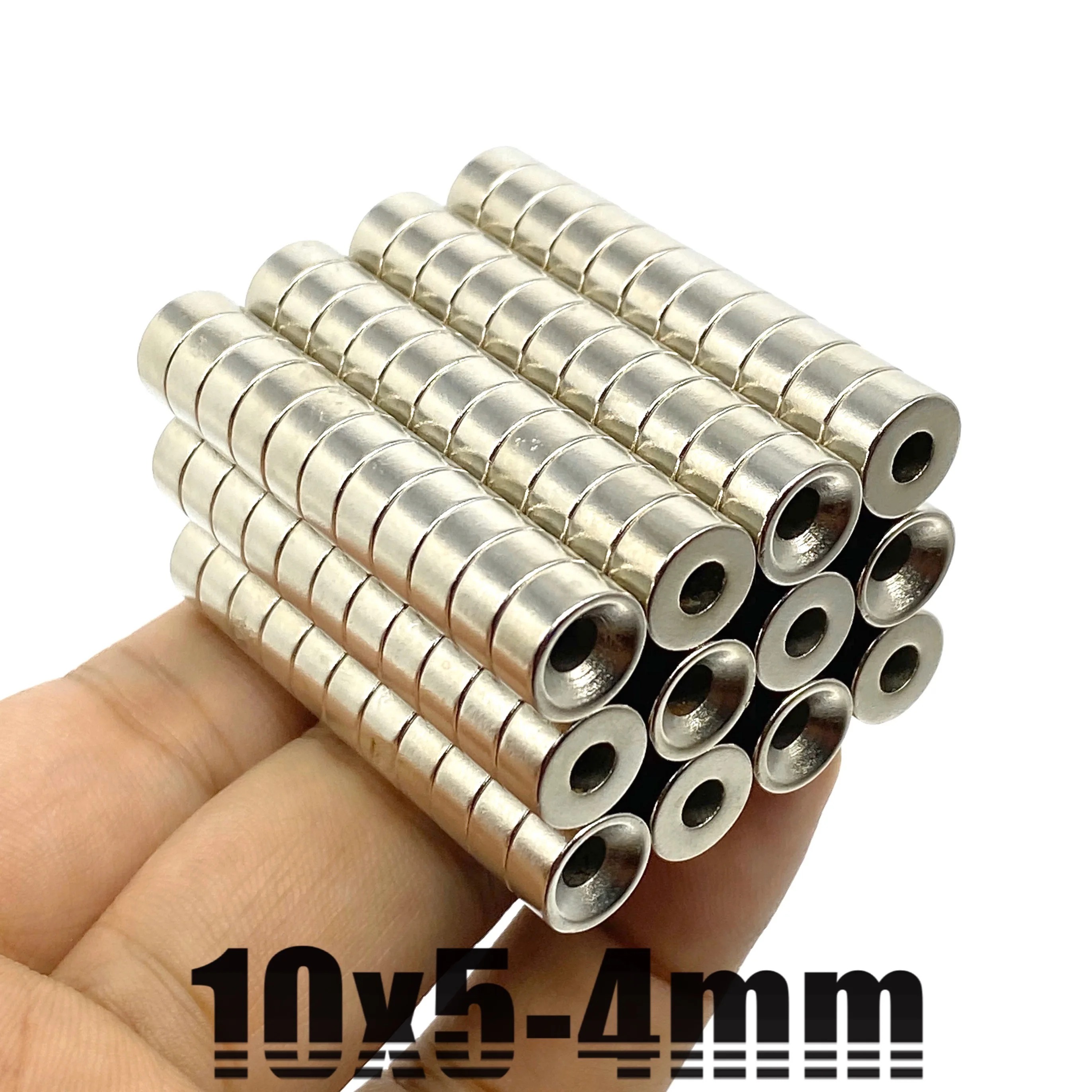 10-1000Pcs 10x5-4 NdFeB Magnet 10x5 Hole 4 N35 disc D Countersunk Rare earth permanent Magnet 10*5-4 Neodymium magnets