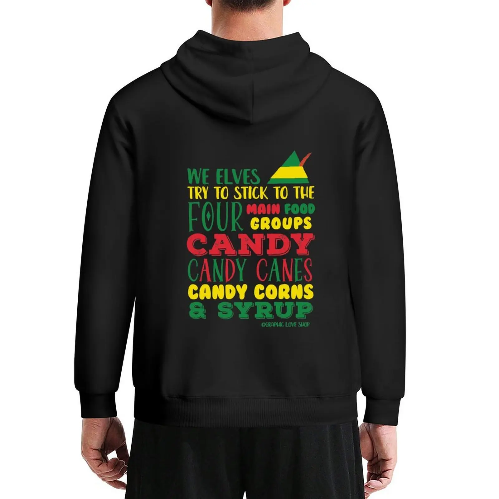 

Candy, Candy Canes, Candy Corn, & Syrup  GraphicLoveShop Hoodie men's sweat-shirt korean clothes men's coat anime hoodie