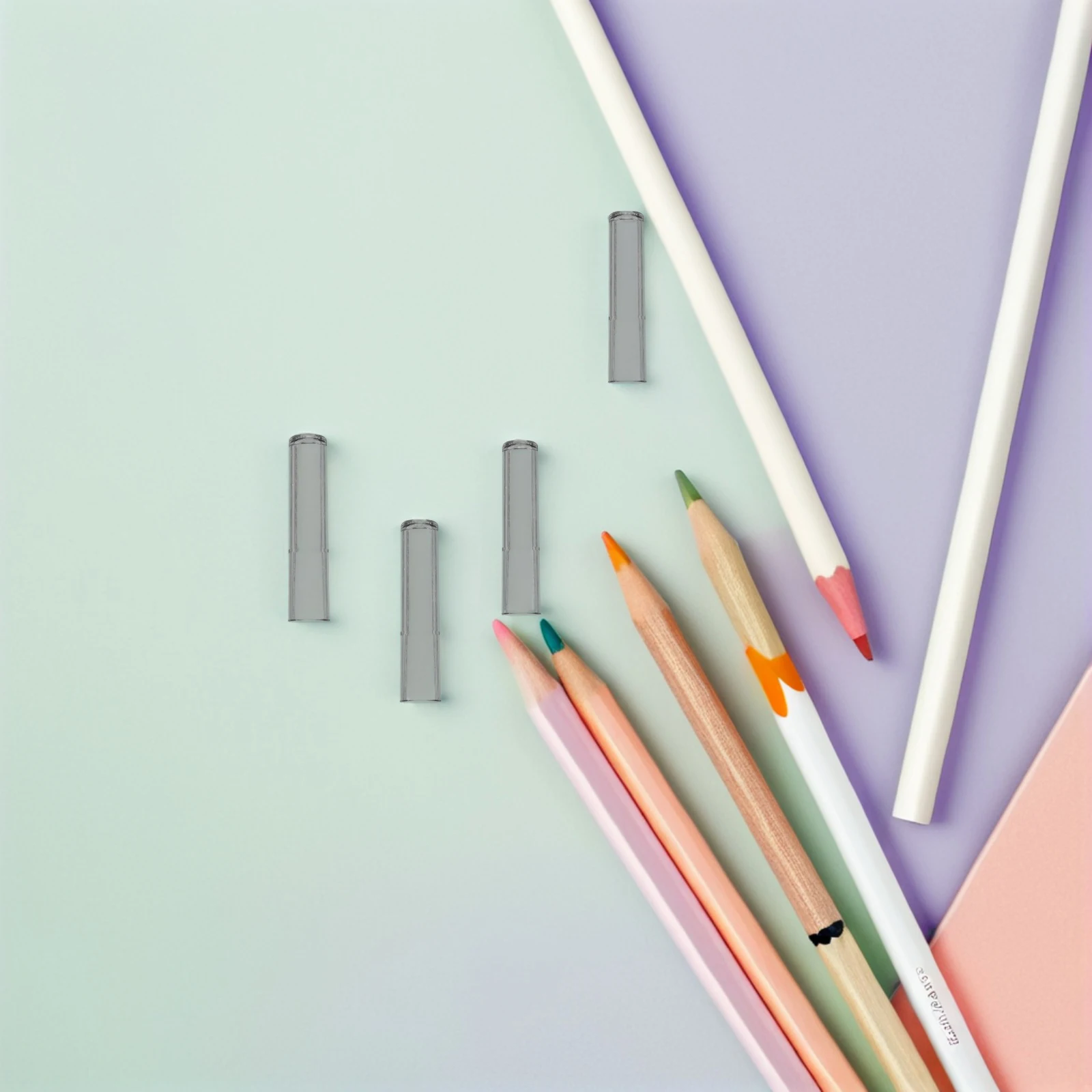 

50 Pcs Pencil Cap Transparent Tip Protector for Wooden Pencils Clear Holder Office Use Safe Student pencil