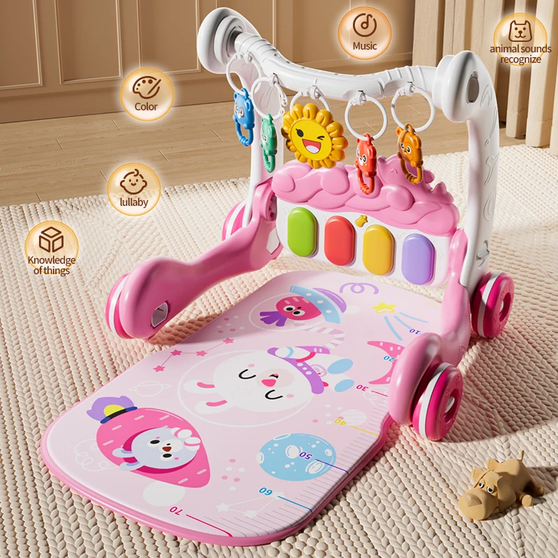 Baby Musical Play Mat Piano Gym Activity Center Early Education Tummy Time Toys for Newborn Toddler