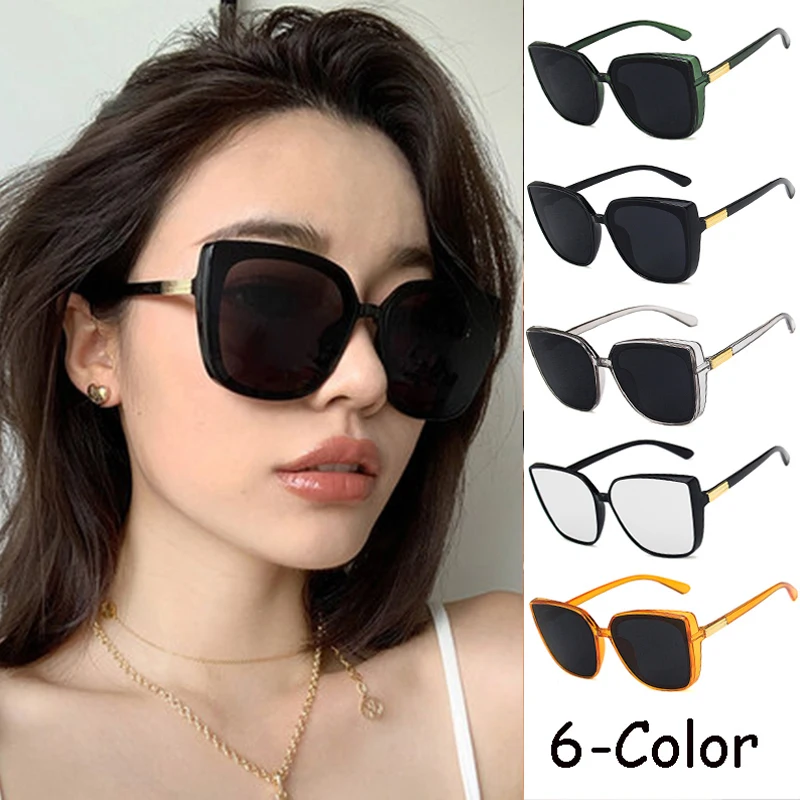 Mode Vrouwen Vierkante Grote Frame Zonnebril Vintage Klassiekers Mannen Trendy Stijl Bril Unisex Gradiënt Hiphop Uv400