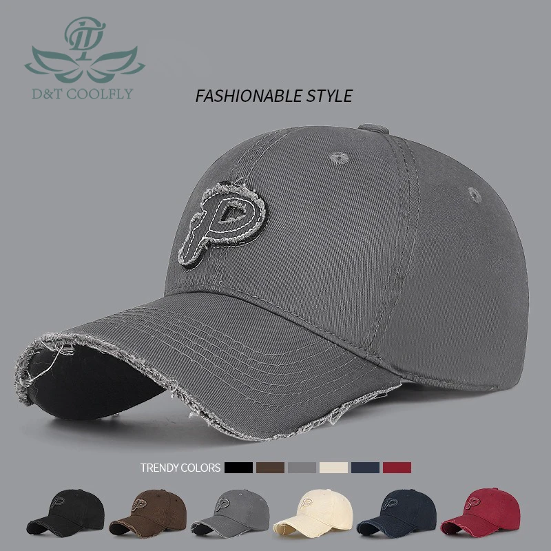 D&T 2024 New Fashion Baseball Cap Men Women Punk Style Adjustable Embroidered Logo Cotton Material Sun Protection Breathable Cap