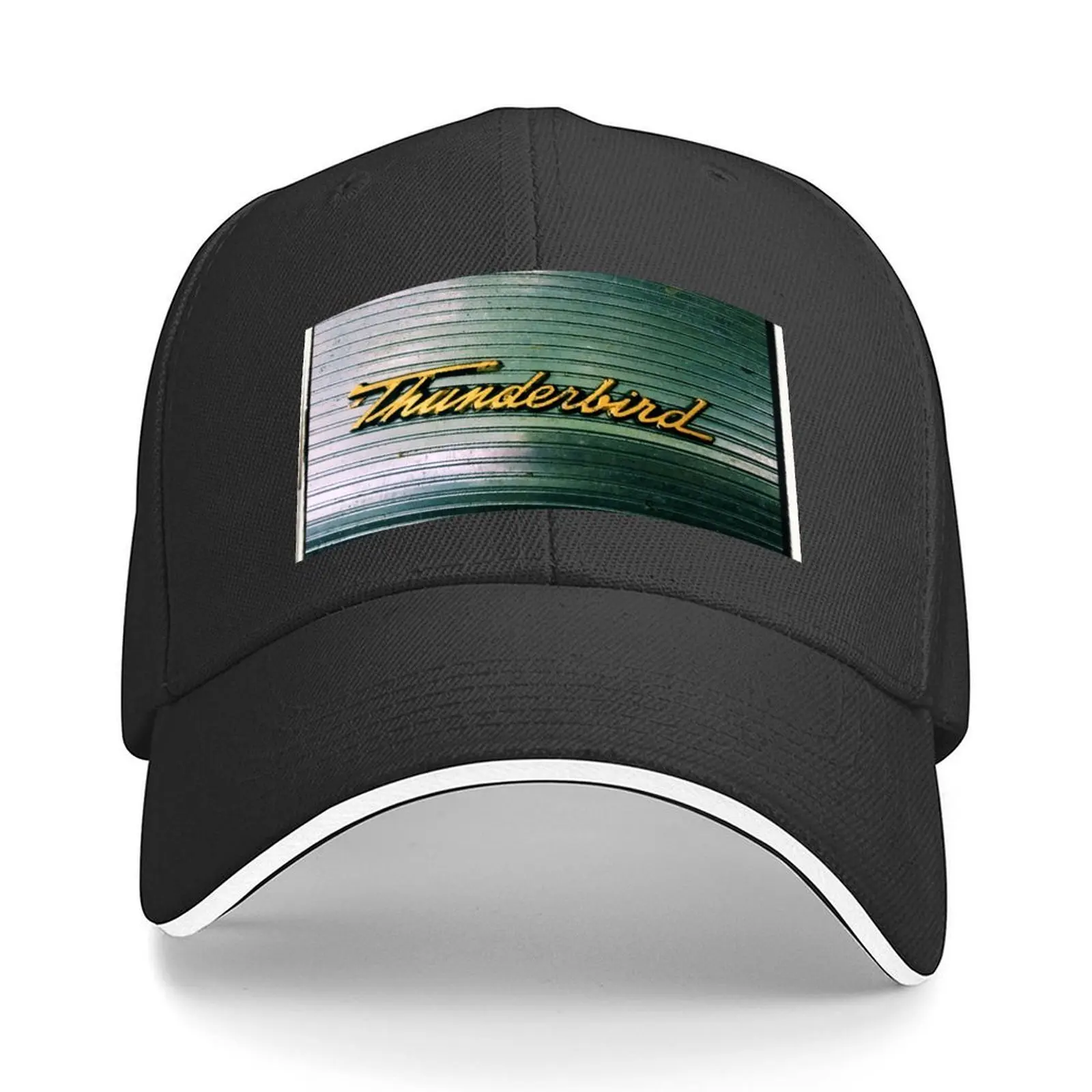 

1960 Thunderbird Cursive Lettering Emblem Baseball Cap Bobble Hat hats on offer Anime sailor cap for men Baseball Men Women's
