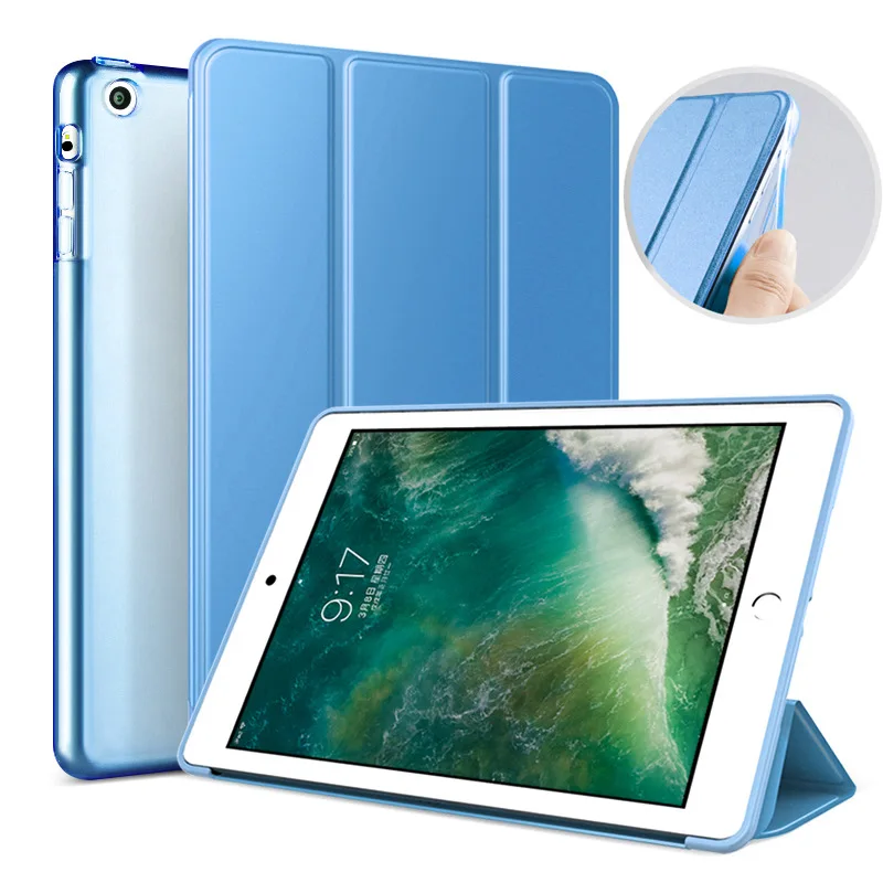 Smart Sleep Cover Voor Apple iPad Air 2 air1 9.7 5e 6e Gen 10.2 9e 8e 7e 10.5 Case Luxe PU Leer Tri-fold Wake up Funda