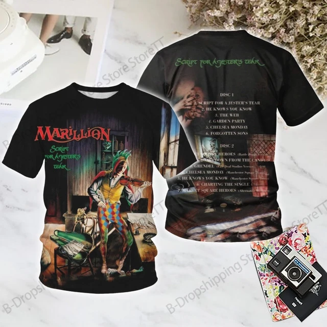 روك باند ماريليون ثلاثية الأبعاد تي شيرت مطبوع الرجال النساء موضة الهيب هوب قصيرة الأكمام بلايز تيز ملابس رجالي للرجال بلايز Y2k #1