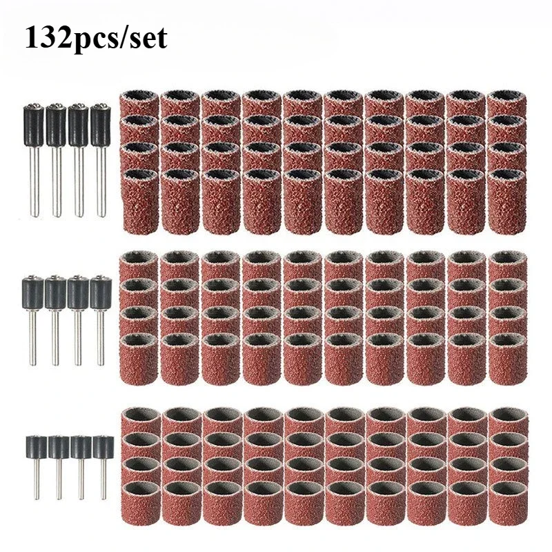 

Набор шлифовальных барабанов, зернистость 1/4 3/8 1/2 дюйма, Dremel с шлифовальными оправками, шлифовальные ленты для вращающихся инструментов Dremel, абразивные инструменты