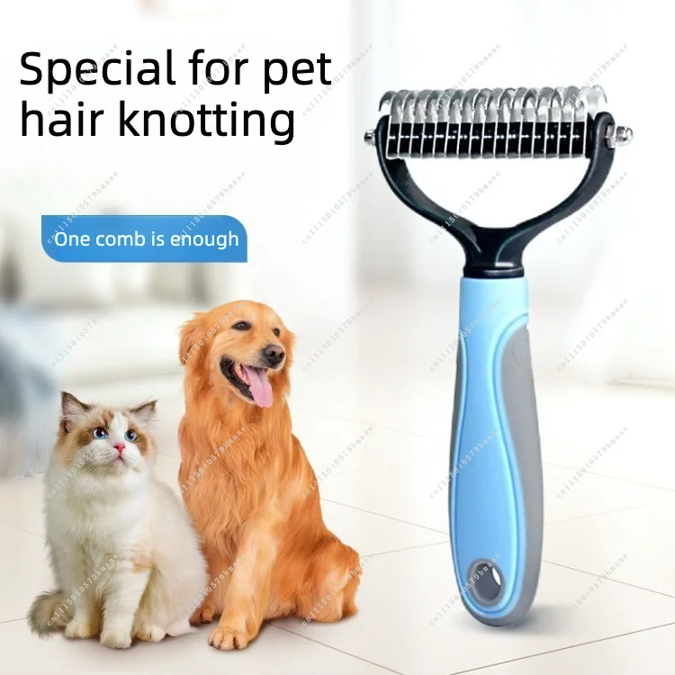 Double Sided Stainless Steel Pet Grooming Brush Dog Cat Hair Remover Comb Tangle Removal Pet Supplies