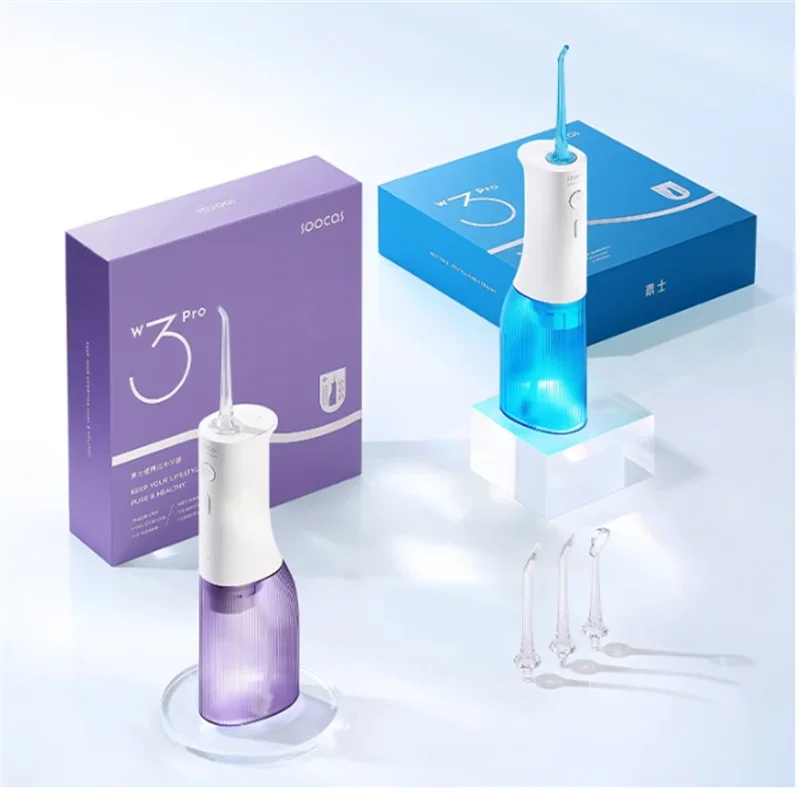 SOOCAS W3 Pro Oral Irrigator 4 Type Nozzle Dental water jet 80 Days Of Battery Life Water Flosser Teeth Whiteing Cleaner