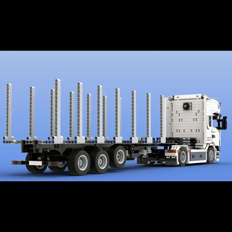 Classic truck MOC-168238 Logging Trailer Building Block Model 2791pcs Mechanical Building Blocks Toy Model Kids Birthday Gifts