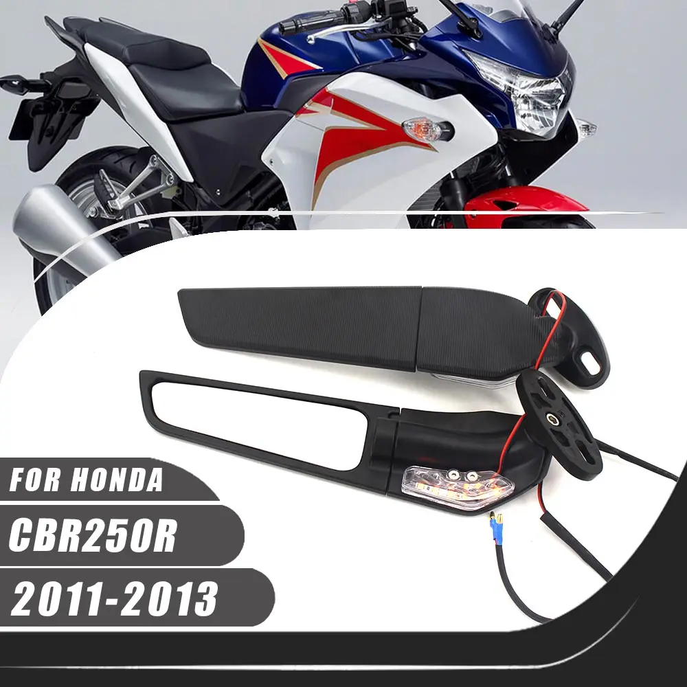 

For Honda CBR250R 2011-2013 CBR 250R 2012 Motorcycle Aluminium Adjustable Rotate Sports Winglets Wing Stealth Mirrors