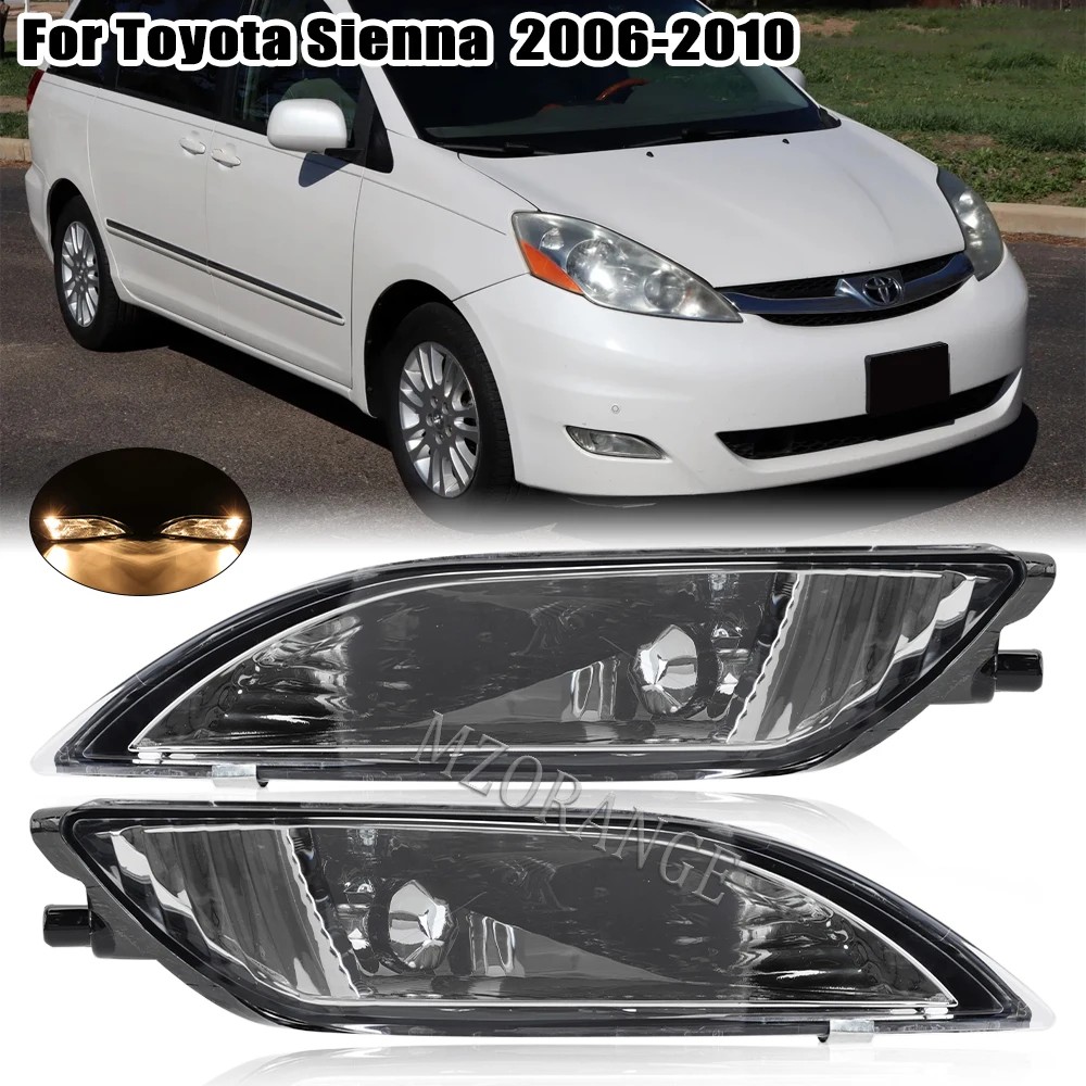 2 SZTUK Światła przeciwmgielne Akcesoria do montażu świateł samochodowych Do Toyota Sienna 2006-2010 Reflektory Części świateł przeciwmgielnych 81220AE020 81210AE020