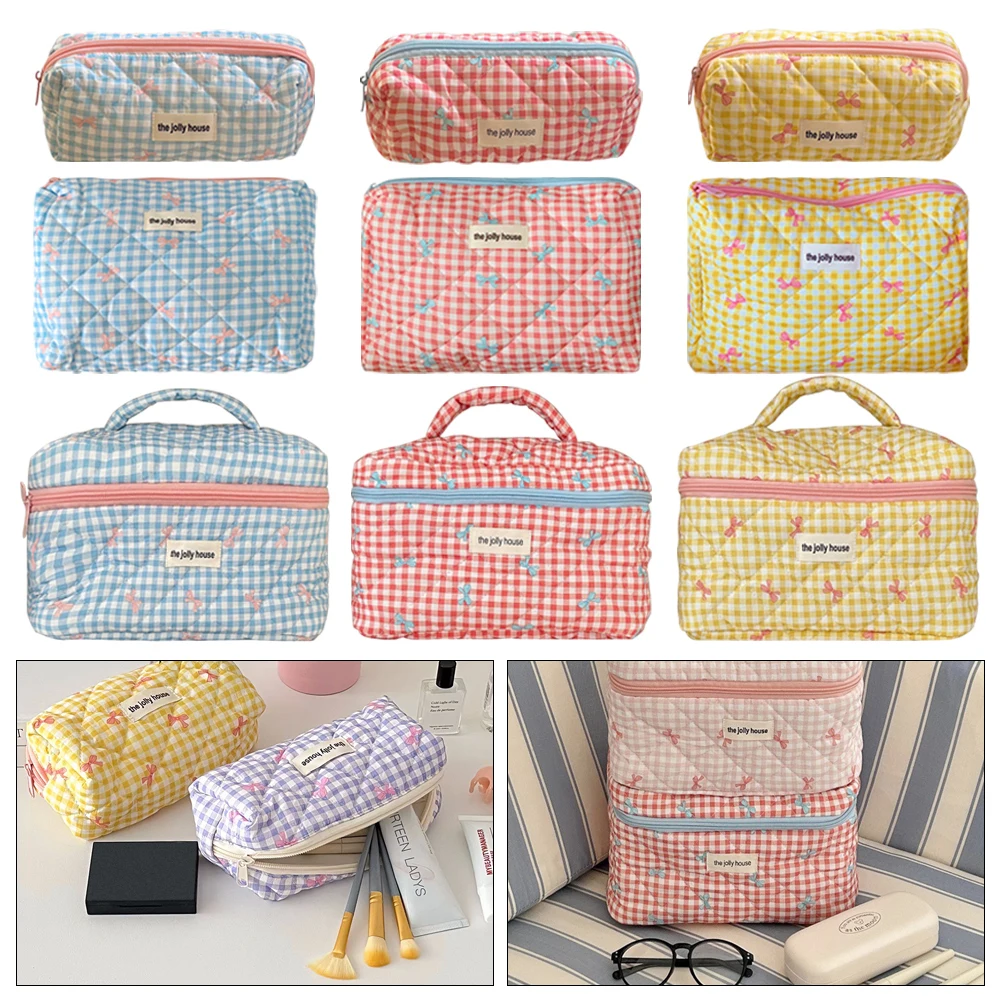 Floral Patterned Medium-sized Cosmetic Bag For Skincare Products Portable Travel Organizer Makeup Bag Small items storage bag