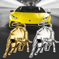 1pcs Universal Metal Stainless Animal Car Accessories Badge Fight Bull Fly Horse for Lamborghini Emblem 3D Sticker Decoration