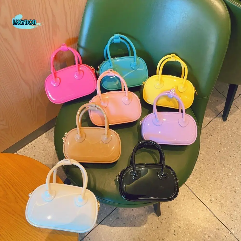 

Fashion Summer PVC Jelly Bag Candy Color Shoulder Bag Women Handbag Waterproof Portable Mini Crossbody Bags Travel