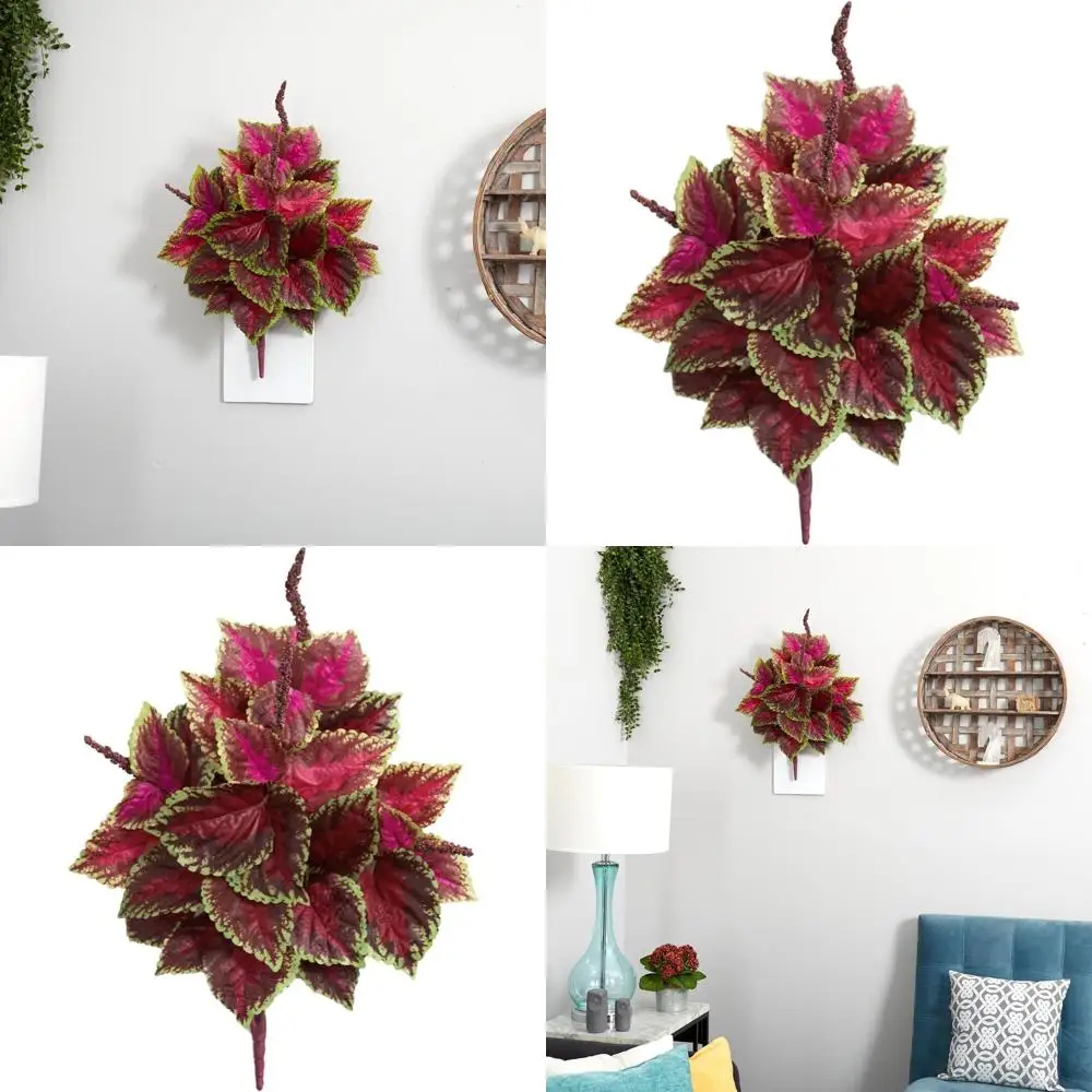 

Набор из 6 искусственных растений колеуса (шёлковые), розового цвета