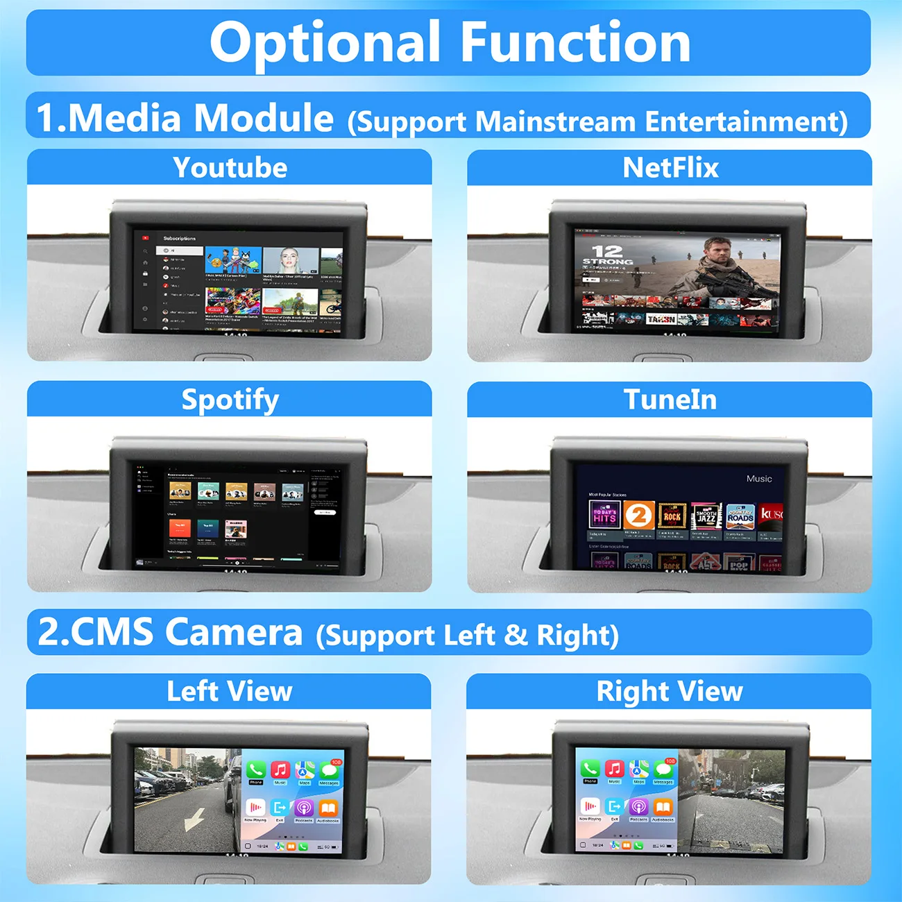 Wireless CarPlay Interface for Audi Q3 A1 2013-2018 RMC System with AirPlay Mirror Link Car Play Function Android Auto CMS